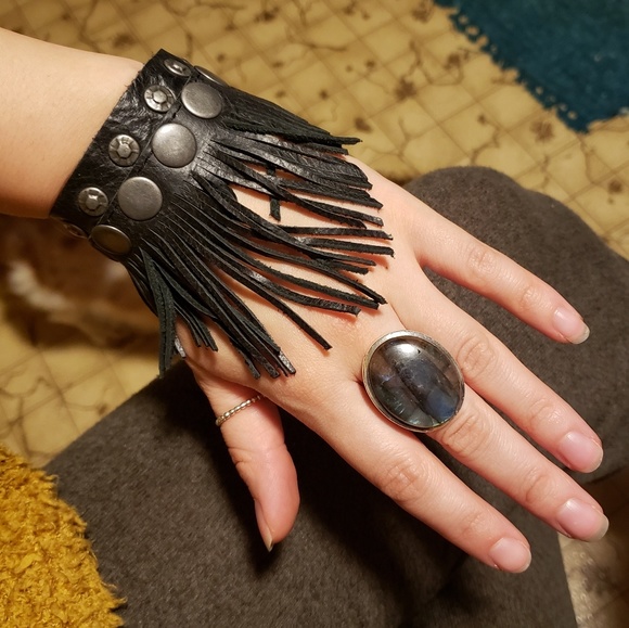 Jewelry - Leather Fringe Bracelet